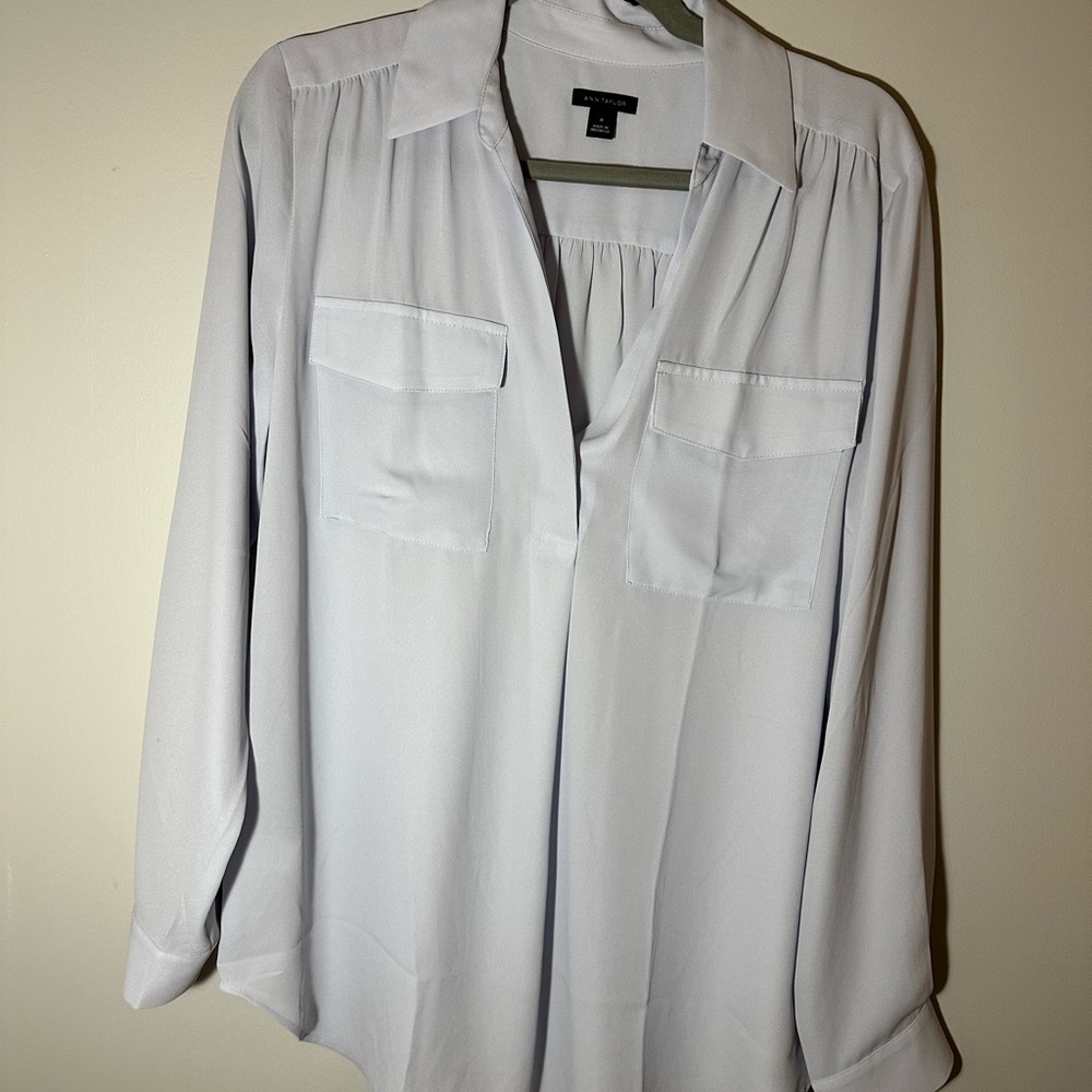 Ann Taylor Powder Blue Blouse